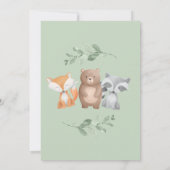 Oh Baby shower Woodland Cute Animals Kaart (Achterkant)