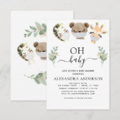 Oh Baby shower Woodland Eucalyptus Kaart (Voorkant / Achterkant)