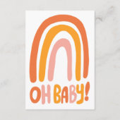 OH BABY SHOWER Zoet Sinaasappel Regenboog CUSTOM Informatiekaartje (Achterkant)