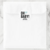 Oh Baby Simple Blue Balloon Baby shower Sticker (Tas)