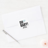 Oh Baby Simple Blue Balloon Baby shower Sticker (Envelop)