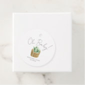 Oh Baby Simple Succulent Baby shower Bedankjes Labels (In situ)