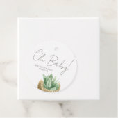 Oh Baby Simple Succulent Baby shower Bedankjes Labels (In situ)