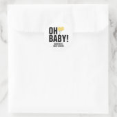 Oh Baby Simple Yellow Ballon Baby shower Sticker (Tas)