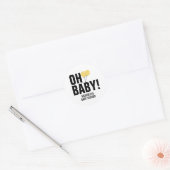 Oh Baby Simple Yellow Ballon Baby shower Sticker (Envelop)