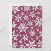 Oh Baby Snowflake Winter Baby shower Uitnodiging (Achterkant)