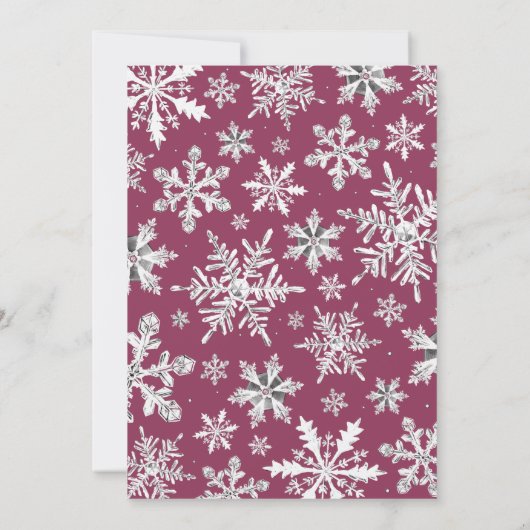 Oh Baby Snowflake Winter Baby shower Uitnodiging (Achterkant)