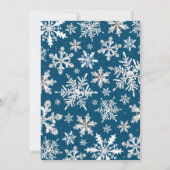 Oh Baby Snowflake Winter Baby shower Uitnodiging (Achterkant)