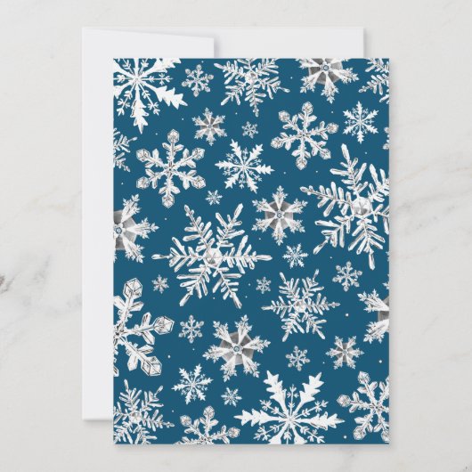 Oh Baby Snowflake Winter Baby shower Uitnodiging (Achterkant)