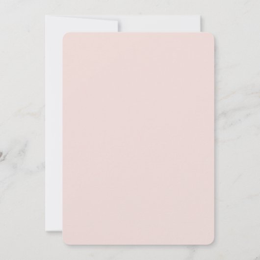 Oh Baby Soft Blush Pink Minimale uitnodiging (Achterkant)
