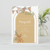 Oh baby  Speelgoed baby shower Kaart (Staand voorkant)