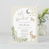 Oh Baby  speelgoed Genderneutraal Baby shower Kaart (Staand voorkant)