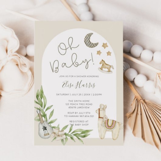 Oh Baby  speelgoed Genderneutraal Baby shower Kaart