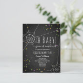 Oh Baby Spiderweb Halloween Virtual Baby shower Kaart (Staand voorkant)