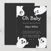 Oh Baby Spooky Ghost Halloween Herfst Baby shower Kaart (Voorkant / Achterkant)