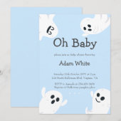 Oh Baby Spooky Ghost Halloween Herfst Baby shower Kaart (Voorkant / Achterkant)