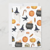 Oh Baby Spooky Halloween Baby shower Kaart (Achterkant)