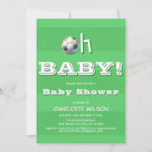 Oh Baby! Sport Football Baby Boy Shower Kaart (Voorkant)