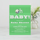 Oh Baby! Sport Football Baby Boy Shower Kaart (Staand voorkant)