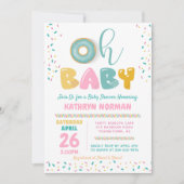 Oh Baby Sprinkle Donut Baby shower Uitnodiging (Voorkant)