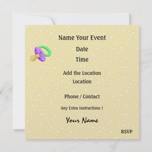 Oh Baby! SRF Kaart (Achterkant)