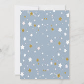 Oh Baby Stars Moon Butterfly Blue Baby Shower Kaart (Achterkant)