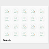 "Oh Baby" Sticker met speelgoed bovenkant (Vel)