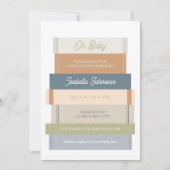 Oh Baby Storybook Stack Boek Lover Baby shower Kaart (Voorkant)