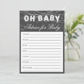 Oh Baby string licht | Donkergrijs monochroom advi Kaart (Staand voorkant)
