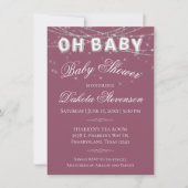 Oh Baby string licht | Millennial roze ballon Kaart (Voorkant)