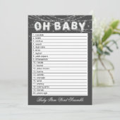 Oh Baby String Light | Grijs woord scramble spel (Staand voorkant)