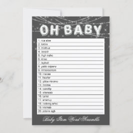 Oh Baby String Light | Grijs woord scramble spel