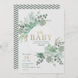 Oh Baby Succulent Baby shower Uitnodiging