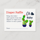 Oh Baby Succulent Cactus Schattige Douche Luier Ra Informatiekaartje (Voorkant)