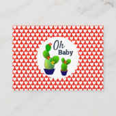 Oh Baby Succulent Cactus Schattige douchedisplay Informatiekaartje (Achterkant)