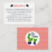 Oh Baby Succulent Cactus Schattige douchedisplay Informatiekaartje (Voorkant / Achterkant)