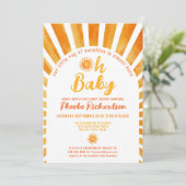 Oh Baby Sunshine Bohemian Whimsical Baby shower Kaart (Staand voorkant)