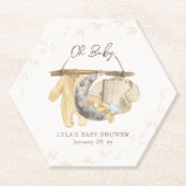 Oh Baby Sweet Baby Kleding Neutral Boho Kartonnen Onderzetters (Voorkant)
