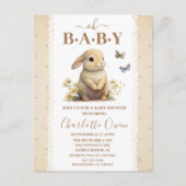 Oh Baby Sweet Bunny Baby shower Uitnodiging (Voorkant)