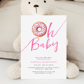 Oh Baby Sweet Donuts Minimalist Girl Baby shower Kaart