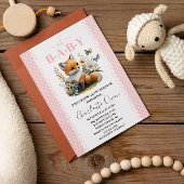 Oh Baby Sweet Foxy Baby shower Invitation Briefkaa Briefkaart