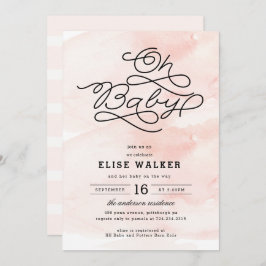 Oh Baby, Sweet Pink Baby shower Uitnodiging