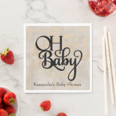 Oh Baby Tan Folie Baby shower Lunch Servet (Insitu)
