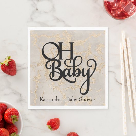 Oh Baby Tan Folie Baby shower Lunch Servet (Insitu)