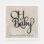 Oh Baby Tan Folie Baby shower Lunch Servet (Voorkant)