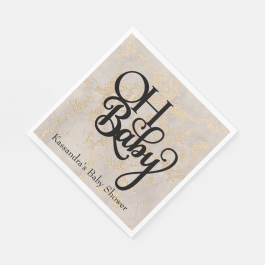 Oh Baby Tan Folie Baby shower Lunch Servet (Hoek)