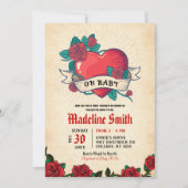 Oh Baby  Tattoo Hart Baby shower Kaart (Voorkant)