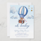 Oh Baby Teddy Bear Baby shower Kaart (Voorkant)