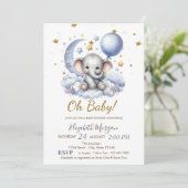 Oh Baby Teddy Bear Baby shower Kaart (Staand voorkant)