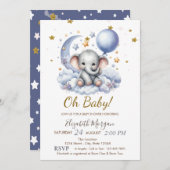 Oh Baby Teddy Bear Baby shower Kaart (Voorkant / Achterkant)